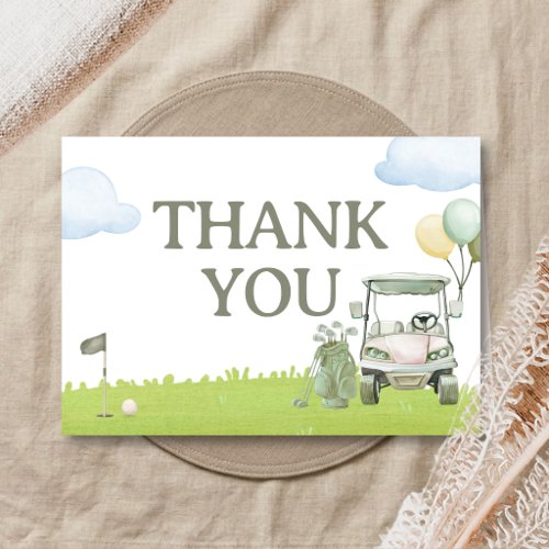 Little Putter Golf Baby Shower Thank You Card