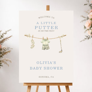 Little Putter Golf Baby Shower Welcome Sign