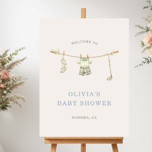 Little Putter Golf Baby Shower Welcome Sign