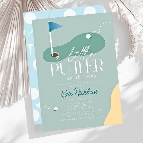 Little Putter Golf Course Fairway Boy Baby Shower