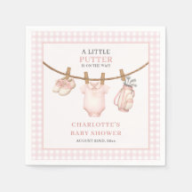 Little Putter Pink Golf Clothesline Baby Shower