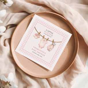 Little Putter Pink Golf Clothesline Baby Shower Napkins