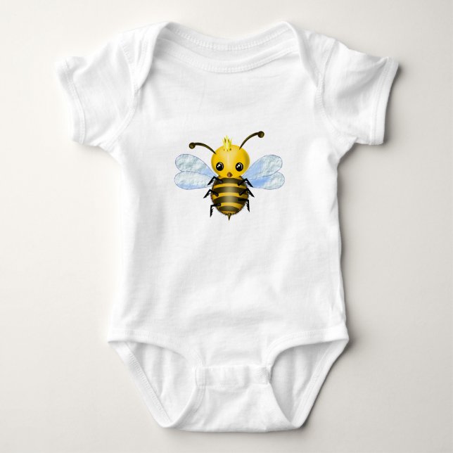 Little Queen Bee Baby Bodysuit - Painting (Front)