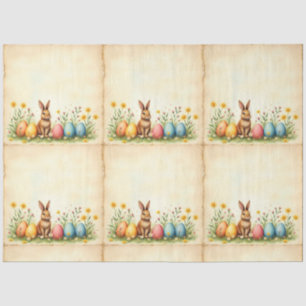 Little Rabbit And Easter Eggs Popular Collection Tissue Paper
