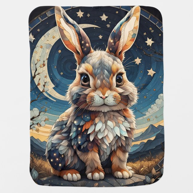 Little Rabbit Baby Blanket (Front)
