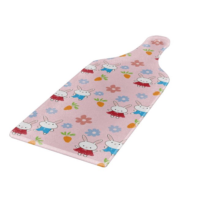 Little Rabbits patterns Cutting Board (Corner)