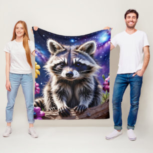 Little Raccoon Fleece Blanket