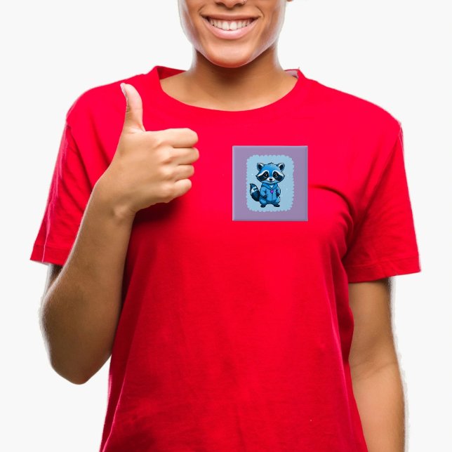 Little Raccoon In Blue Button (Creator Uploaded)