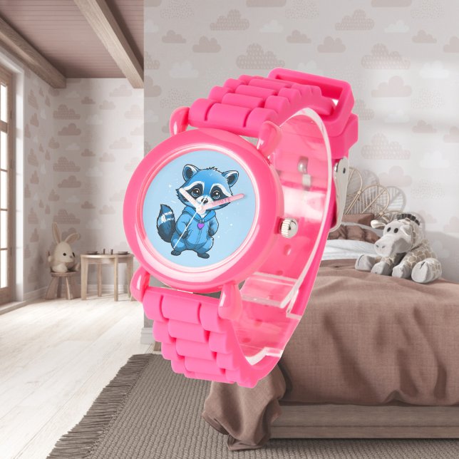 Little Raccoon In Blue eWatch Watch (Creator Uploaded)