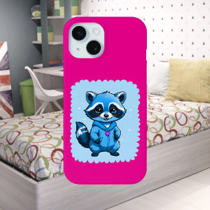 Little Raccoon In Blue iPhone / iPad case