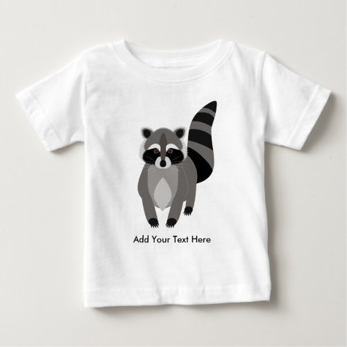 Little Raccoon Rascal Personalized Baby T_Shirt