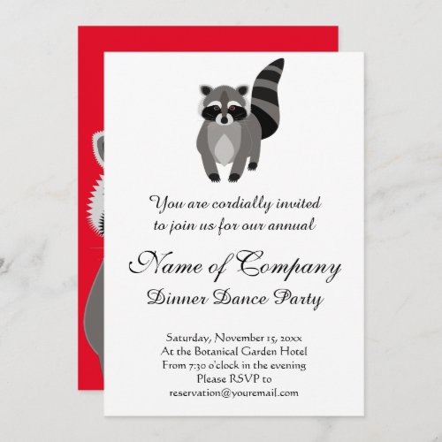 Little Raccoon Rascal Personalized Invitation