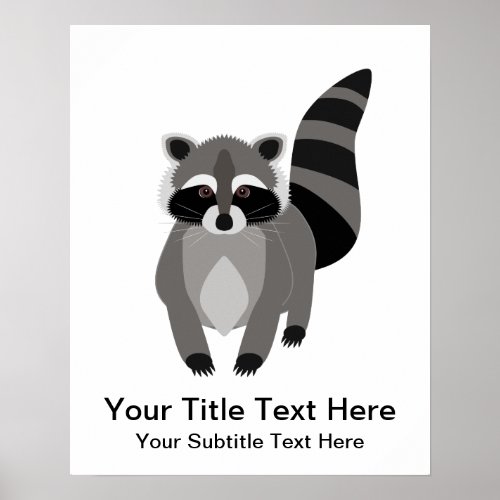 Little Raccoon Rascal Personalized Poster