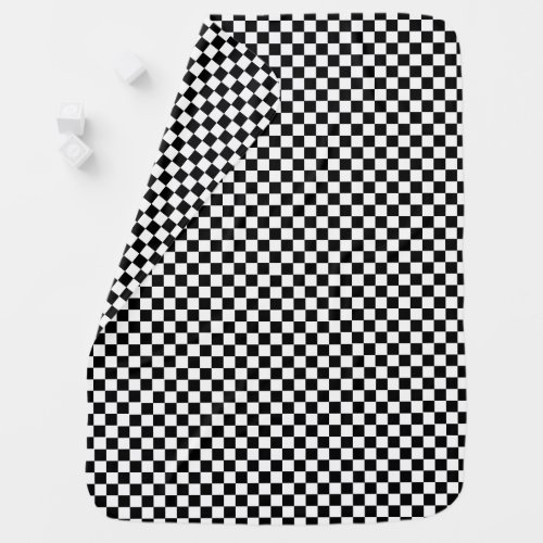Little Racer Checkered Flag Baby Blanket
