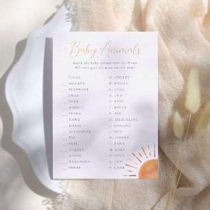 Little Ray of Sunshine Baby Animals Game Invitation