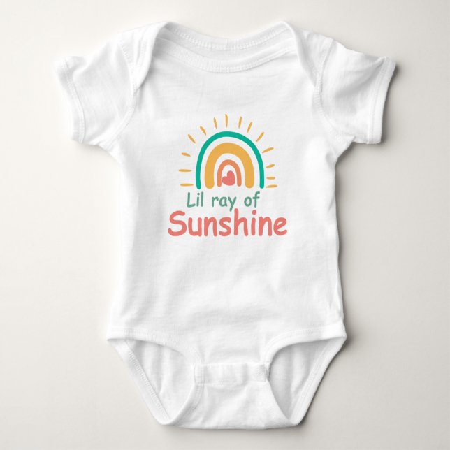 Little Ray Of Sunshine  Baby Bodysuit (Front)