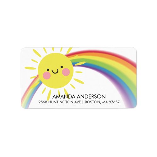 Little Ray of Sunshine Baby Shower Address Label