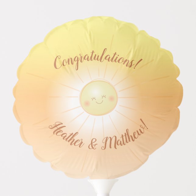 Little Ray of Sunshine Baby Shower Balloon (Front)