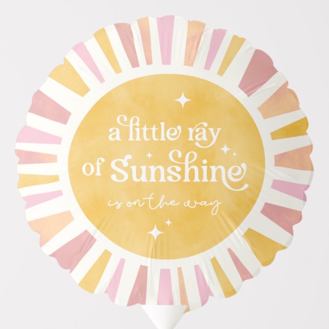 Little Ray of Sunshine Baby Shower Balloon (Front)