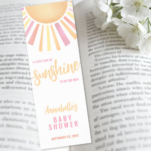 Little Ray Of Sunshine Baby Shower Bookmarks