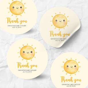 Little Ray of Sunshine Baby Shower Classic Round Sticker