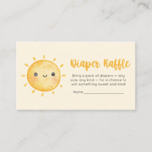 Little Ray of Sunshine Baby Shower Diaper Raffle Enclosure Card