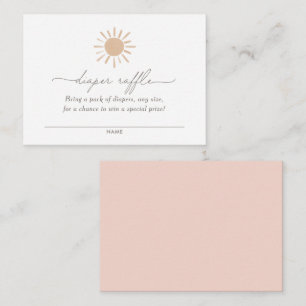 Little Ray of Sunshine Baby Shower Diaper Raffle Enclosure Card