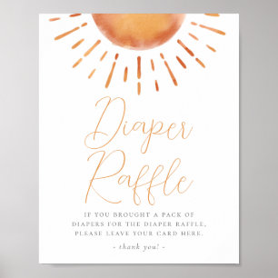 Little Ray of Sunshine Baby Shower Diaper Raffle Poster
