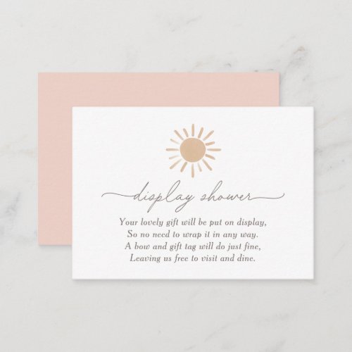 Little Ray of Sunshine Baby Shower Display Shower Enclosure Card