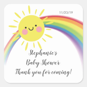 Little Ray of Sunshine Baby Shower Favor Sticker