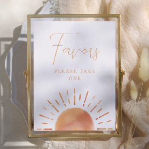 Little Ray of Sunshine Baby Shower Favors Sign