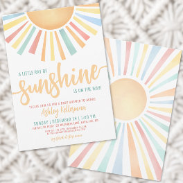 Little Ray Of Sunshine Baby Shower Invitation
