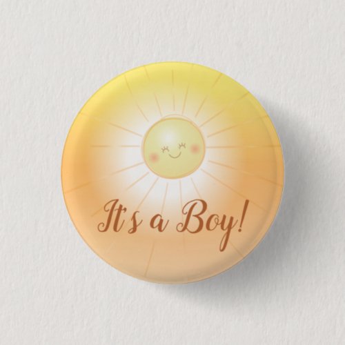 Little Ray of Sunshine Baby Shower Its a Girl But Button