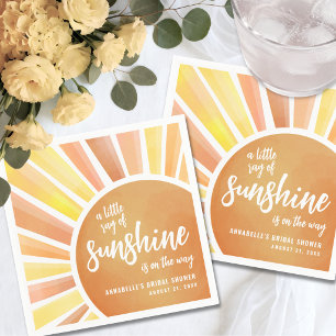 Little Ray Of Sunshine Baby Shower Napkins