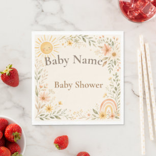 Little Ray of Sunshine Baby Shower Paper Lunch Napkins