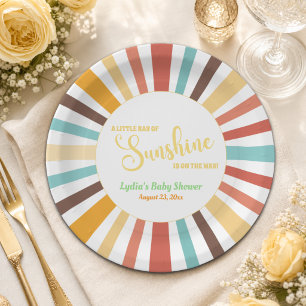 Little Ray Of Sunshine Baby Shower Paper Plates