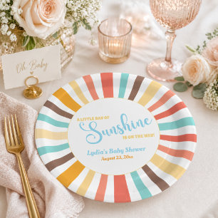 Little Ray Of Sunshine Baby Shower Paper Plates