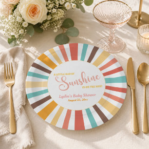 Little Ray Of Sunshine Baby Shower Paper Plates