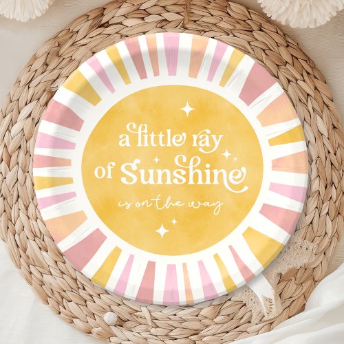 Little Ray of Sunshine Baby Shower Paper Plates