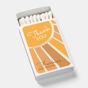Little ray of Sunshine Baby Shower Thank Favors Matchboxes