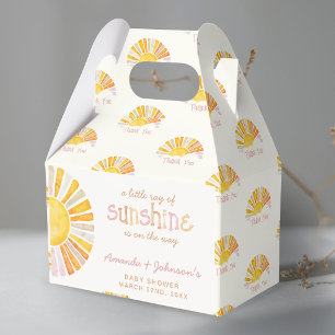 Little Ray of Sunshine Baby Shower Thank You Favor Boxes