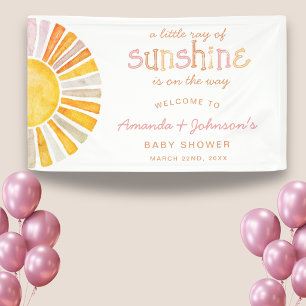 Little Ray of Sunshine Baby Shower Welcome Banner