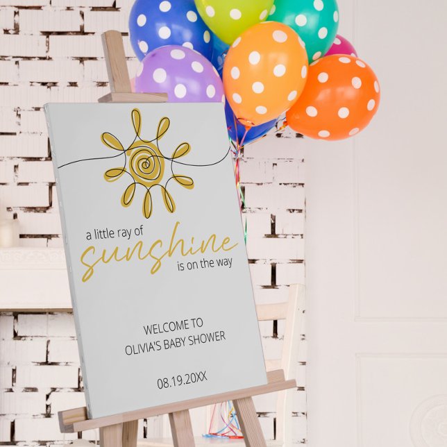 Little Ray Of Sunshine Baby Shower Welcome Foam Board (Creator Uploaded)