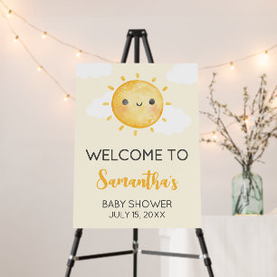 Little Ray of Sunshine Baby Shower Welcome Sign