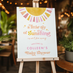 Little Ray of Sunshine Baby Shower Welcome Sign