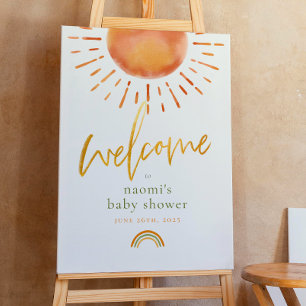 Little Ray of Sunshine Baby Shower Welcome Sign