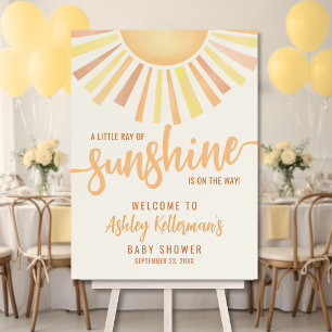 Little Ray Of Sunshine Baby Shower Welcome Sign
