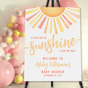 Little Ray Of Sunshine Baby Shower Welcome Sign