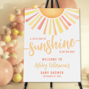 Little Ray Of Sunshine Baby Shower Welcome Sign