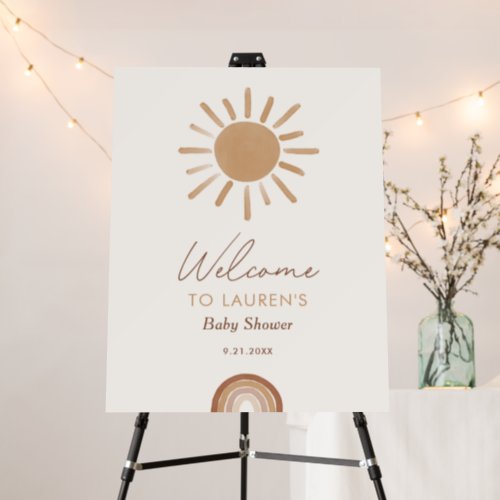Little Ray of Sunshine Baby Shower Welcome Sign